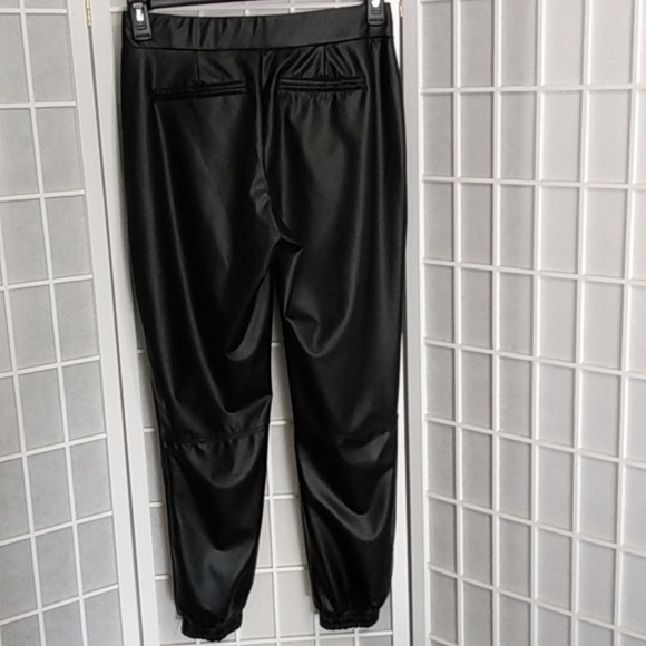 Wit & Wisdom Black Faux Leather Pants Elastic Waist / Pockets Extra Small - Picture 5 of 16